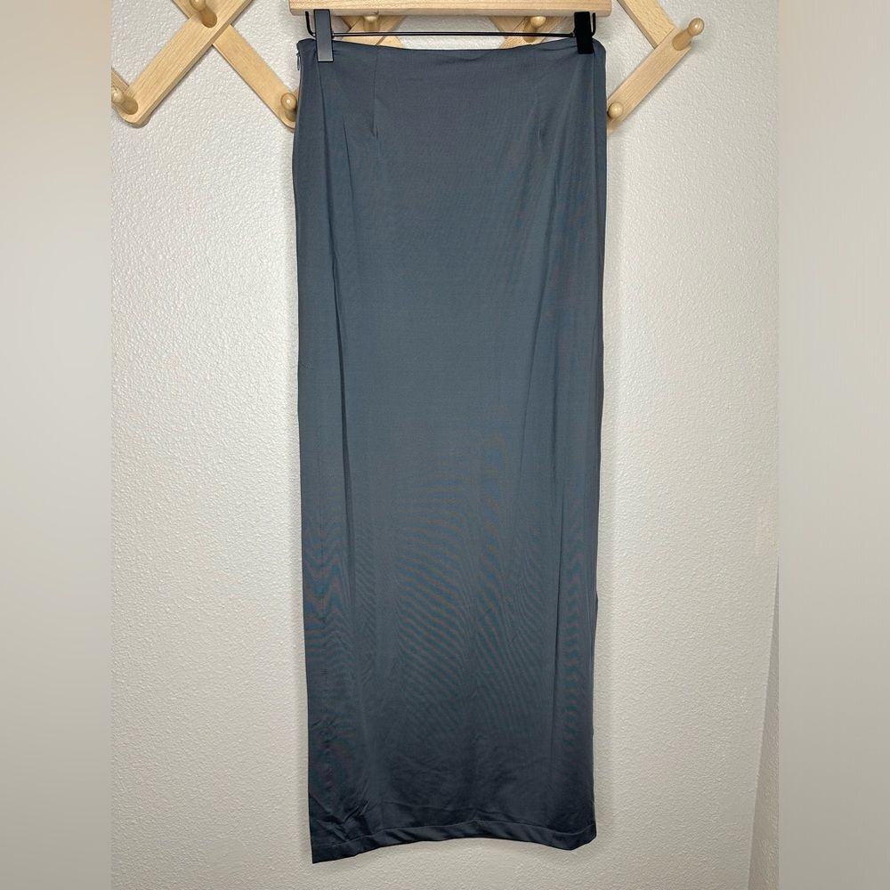 Asilio Gray Skirt Two Side Slits Sz 4